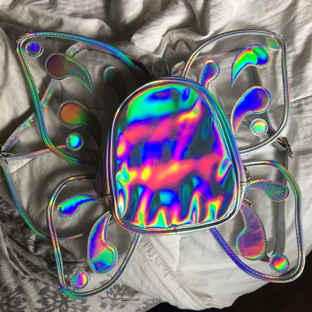 Spencer’s Holographic Fairy Wing Mini Backpack